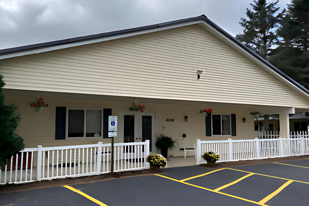 Charming Pine Meadows Front Door and parking space